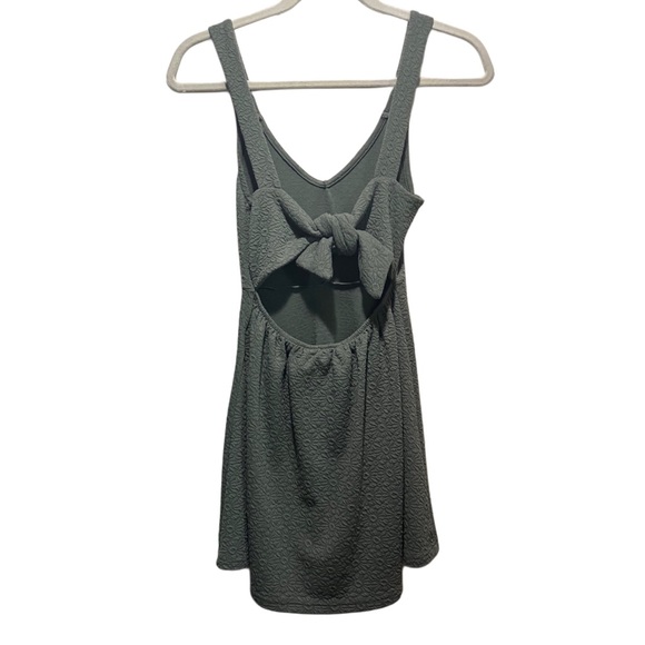 Roxy Green Sleeveless Fit and Flare Tie Back Mini Dress Size XS - Picture 5 of 9